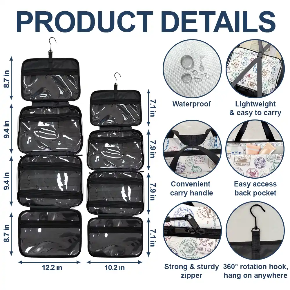 Travel Cruise Survival Kit - Personalized Toiletry Bag - Image 5