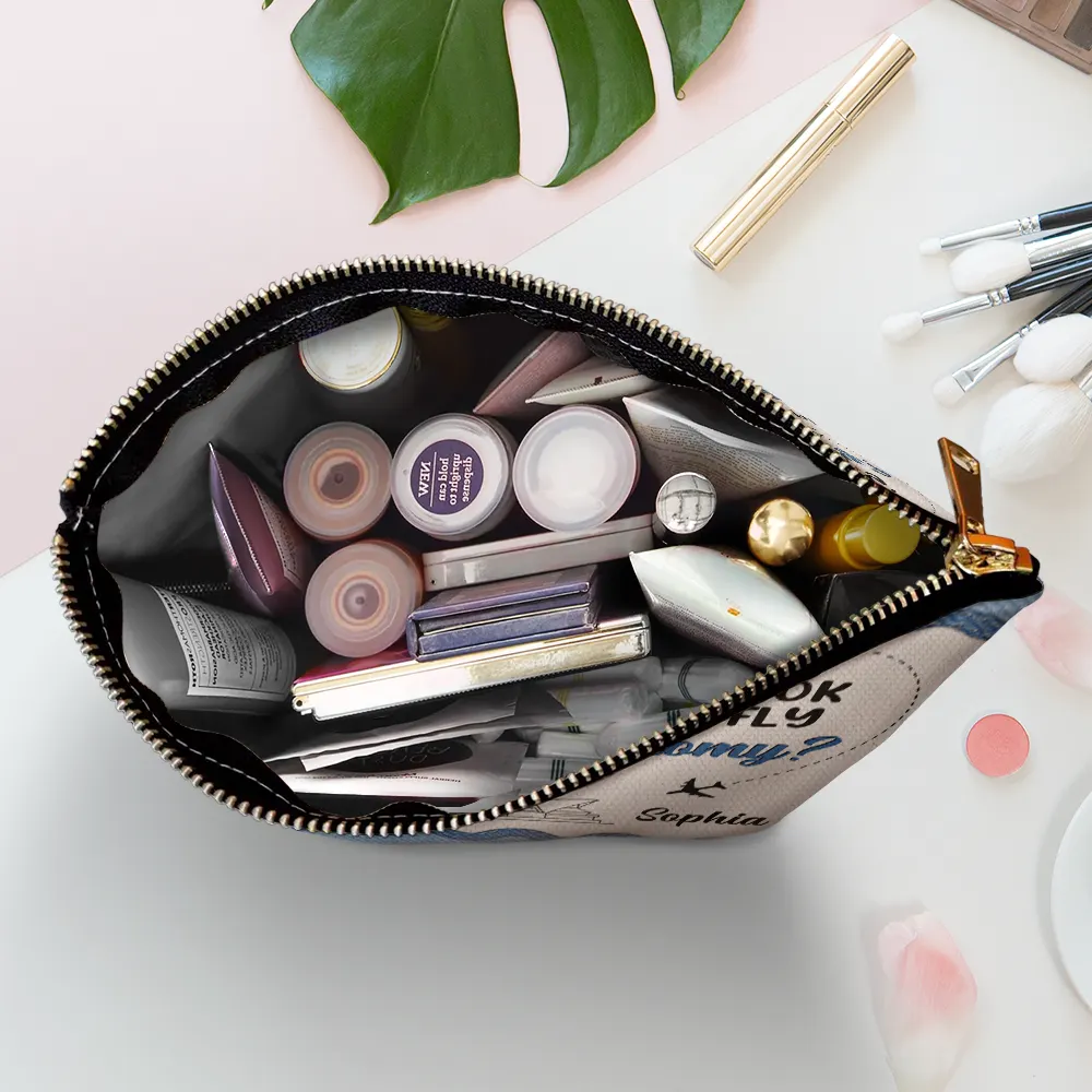 Travel Do I Look Like I Fly Economy - Personalized Cosmetic Bag - Image 5