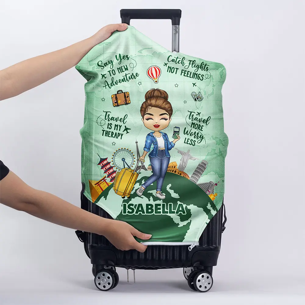 Travel More Worry Less - Personalized Luggage Cover - Image 5