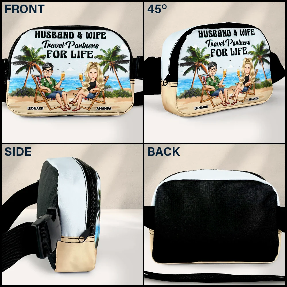 Travel Partners For Life - Personalized Crossbody Belt Bag - Image 3