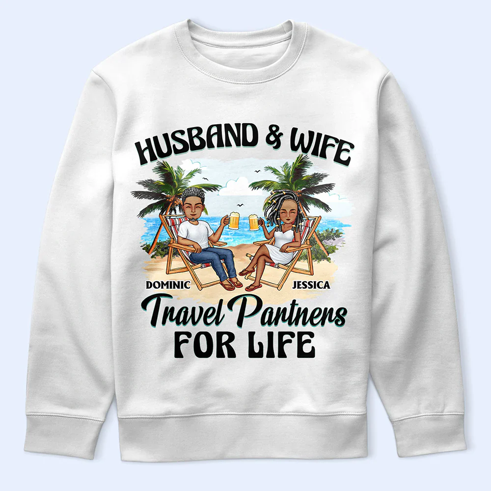 Travel Partners For Life - Personalized T Shirt - Image 5