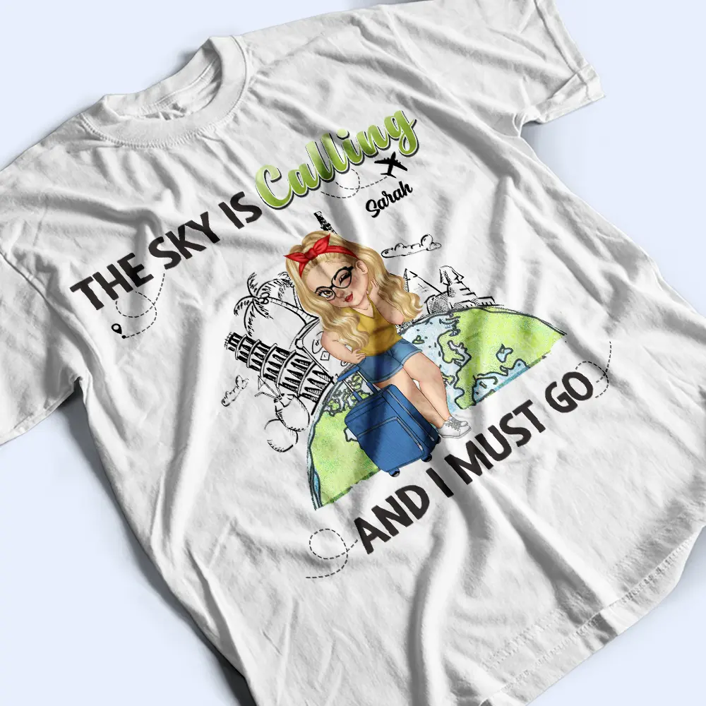 Travel Queen It's On My List - Personalized T Shirt - Image 3
