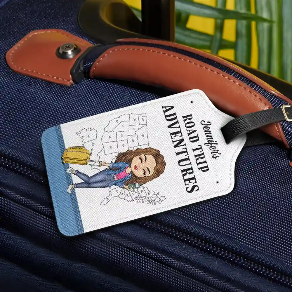 Travel Road Trip Camping Adventures - Personalized Luggage Tag - Image 2