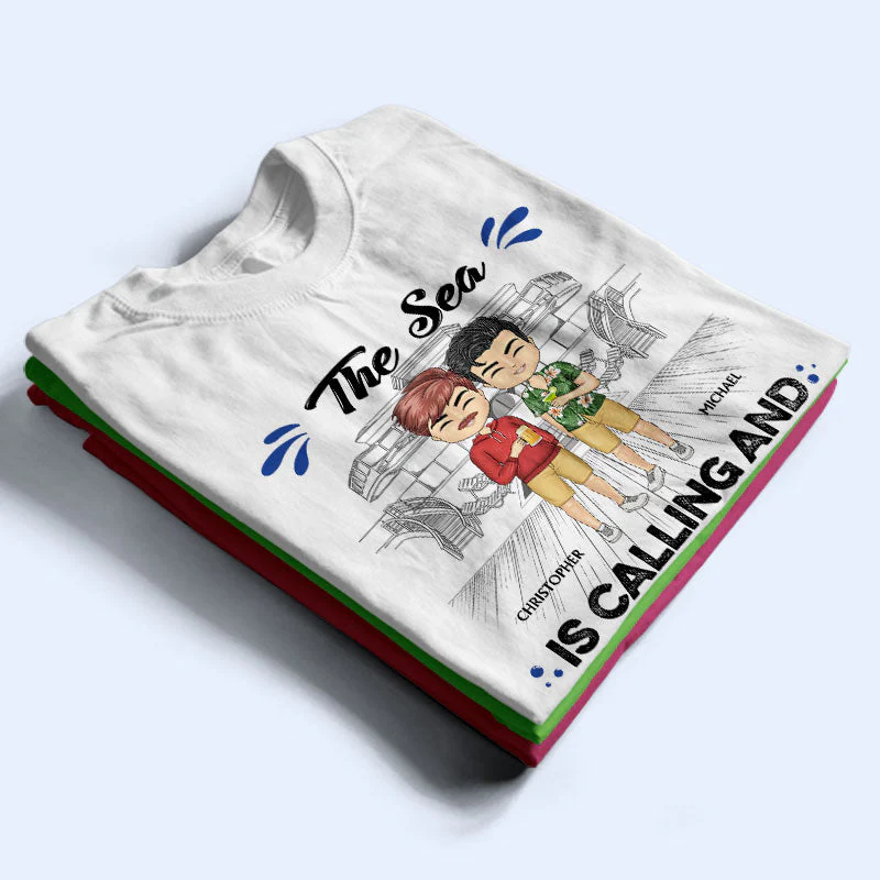 Traveling Best Friends Life Is Better On A Cruise With Best Friends - Cruising Gift For BFF, Sisters - Personalized Custom T Shirt - Image 2
