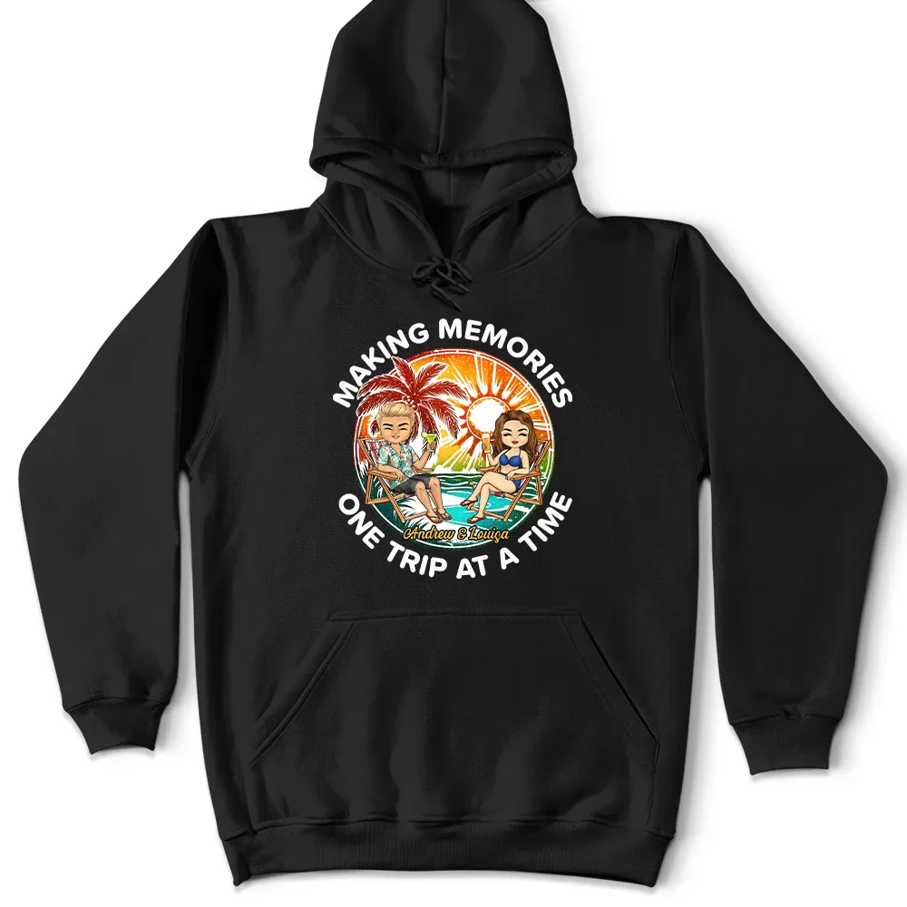Traveling Couple Making Memories One Trip At A Time - Personalized T Shirt - Image 4