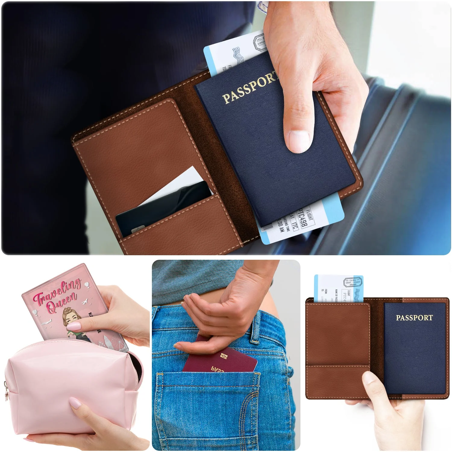 Traveling Queen Classy Sassy - Gift For Yourself, Gift For Travel Lovers - Personalized Custom Passport Cover, Passport Holder - Image 5