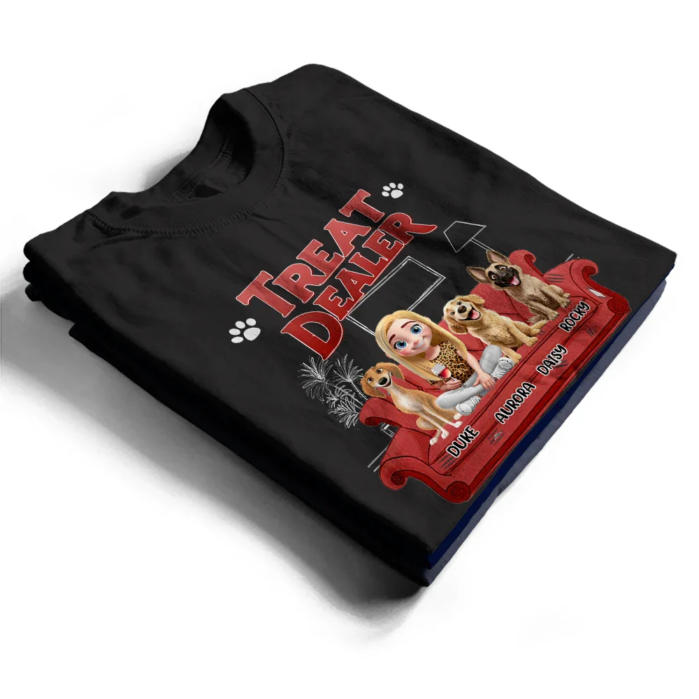 Treat Snack Dealer 3D Effect Dogs - Personalized T Shirt - Image 2