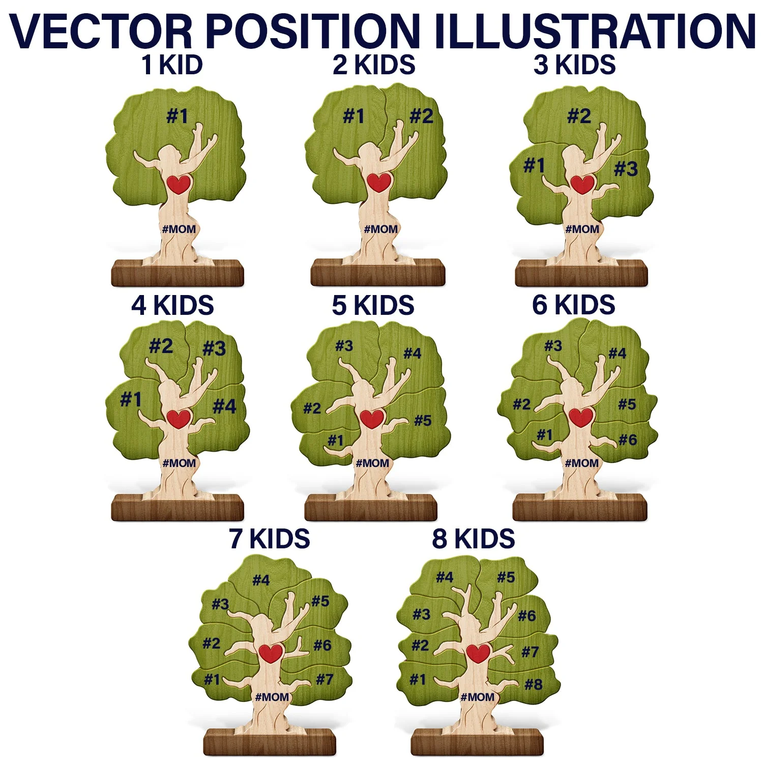 Tree Family - Gift For Mother, Father, Family - Personalized Custom Shaped Wooden Puzzle - Image 6