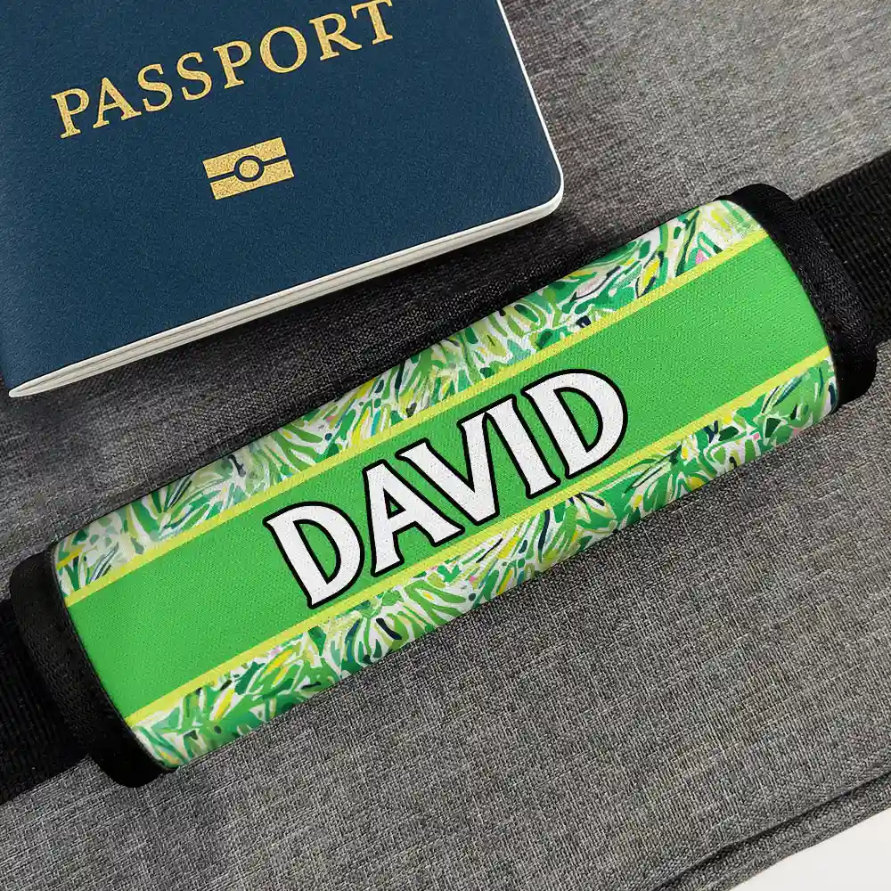 Tropical Pattern Name - Personalized Luggage Handle Wrap - Image 4