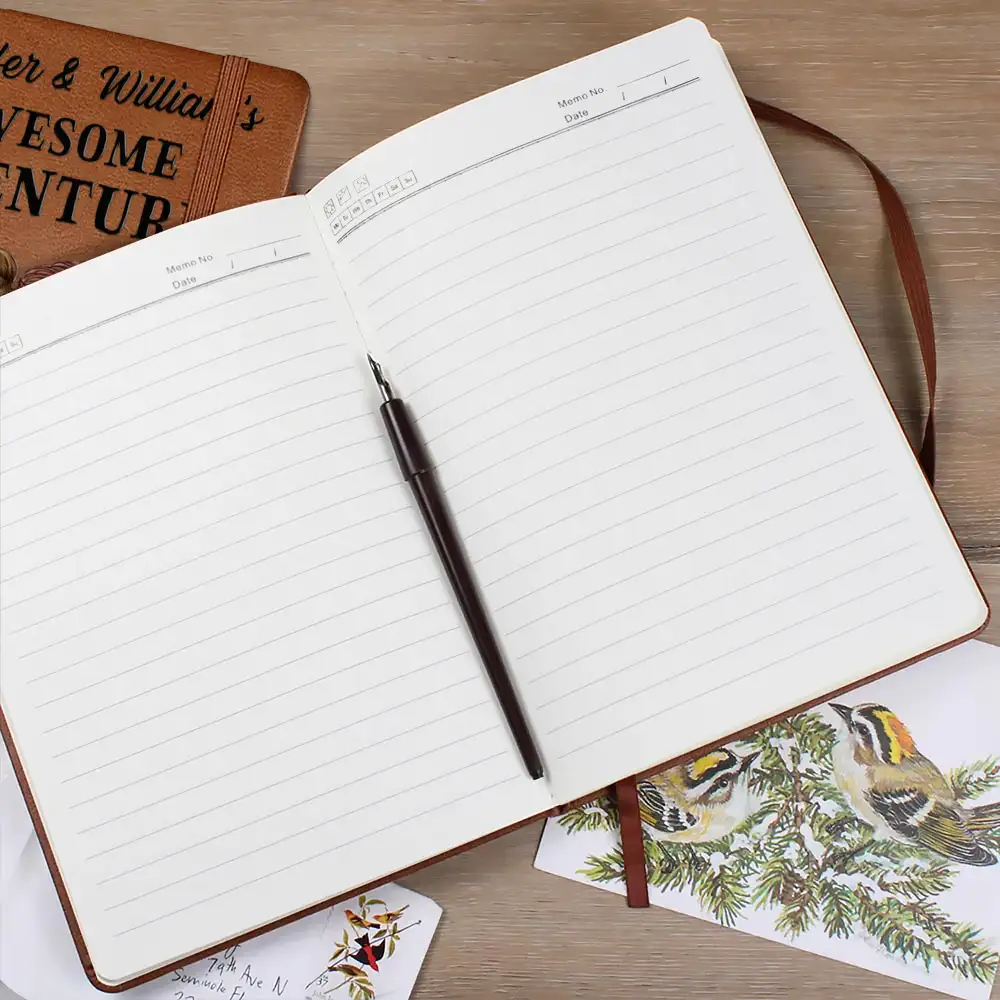 USA Travel Road Trip Camping Adventures - Personalized Leather Journal - Image 2