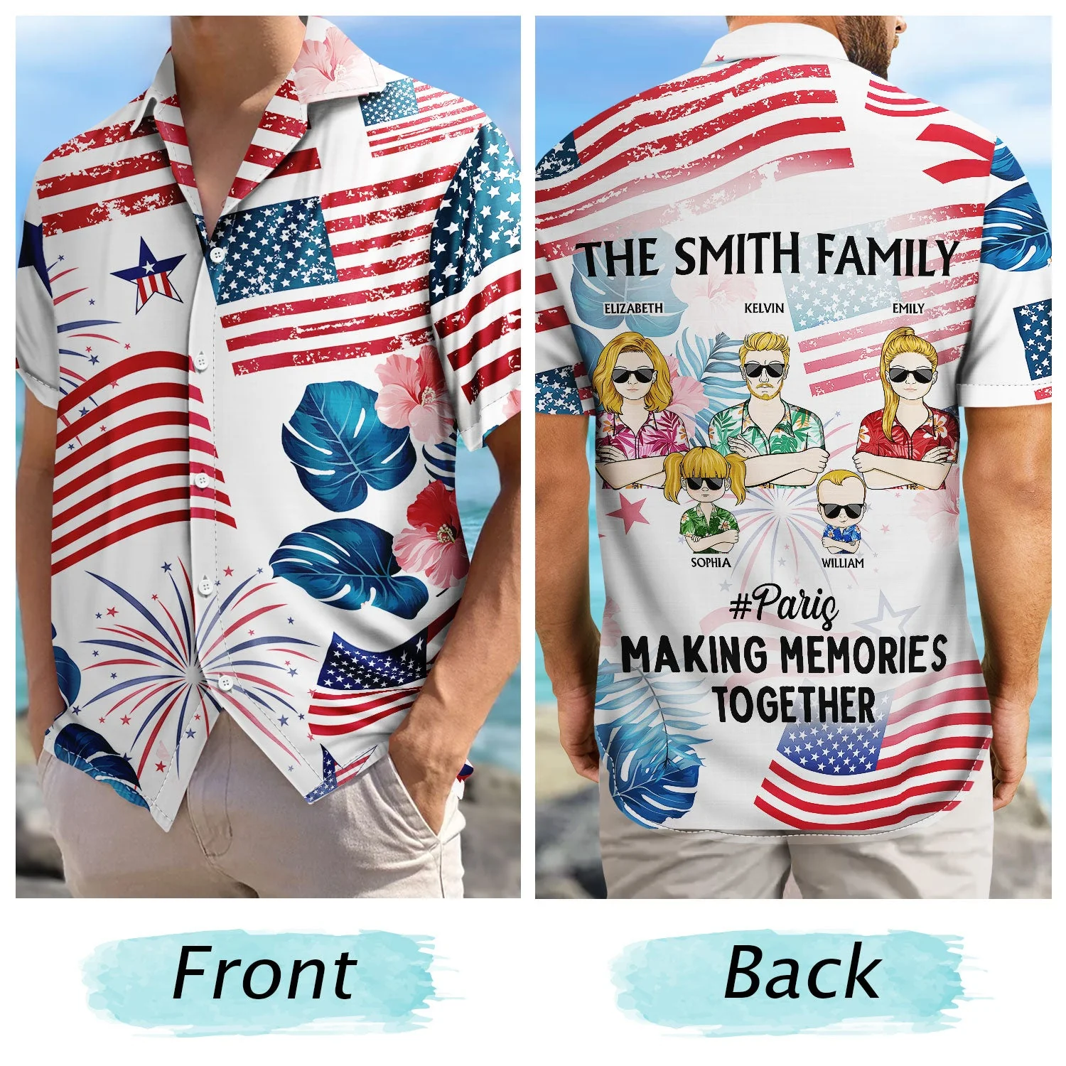 Vacation Traveling Beach - Gift For Family, Besties, Sibling, Colleagues, Couples - Personalized Hawaiian Shirt - Image 5