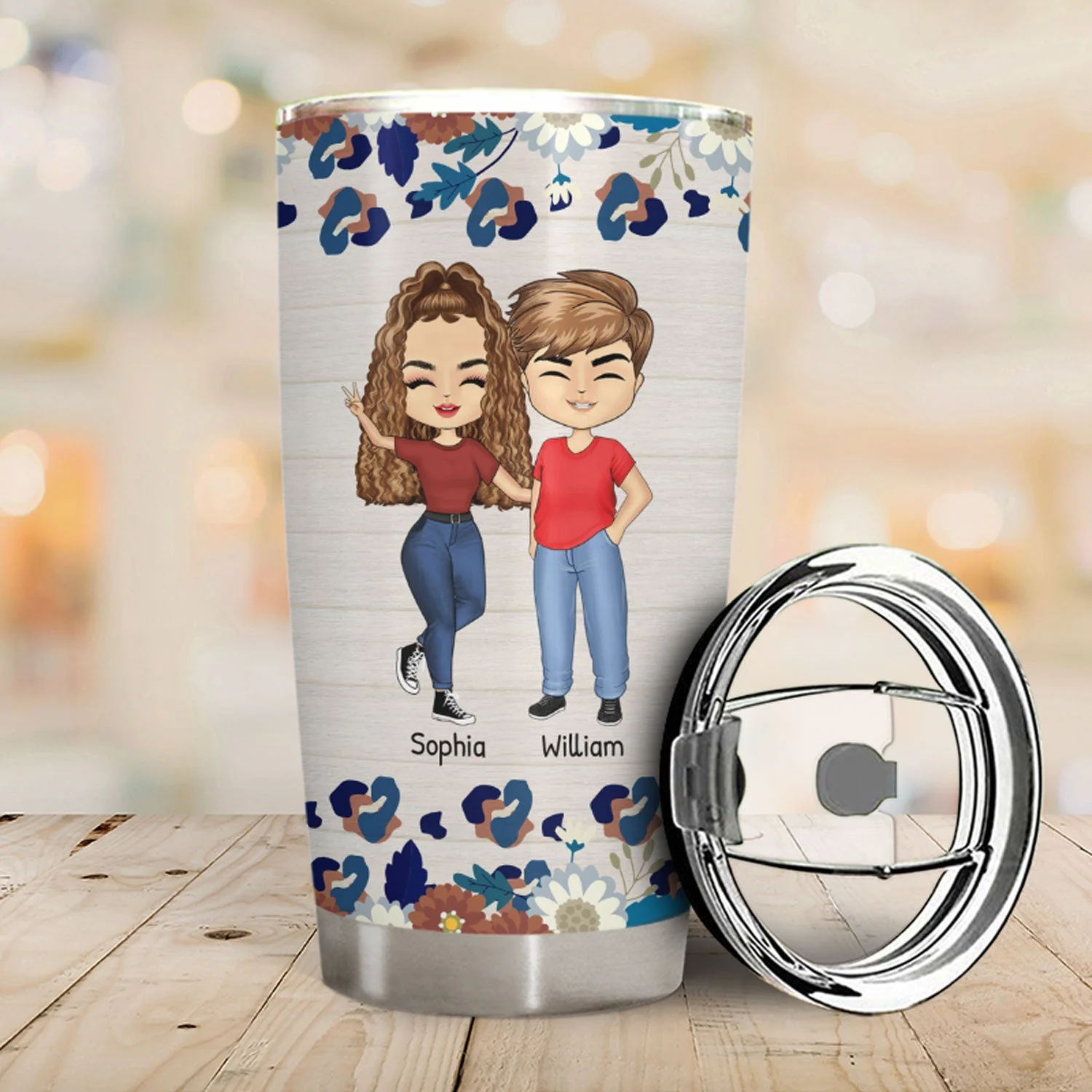 Walk Through But Only True Friends - Gift For Besties - Personalized Custom Tumbler - Image 2