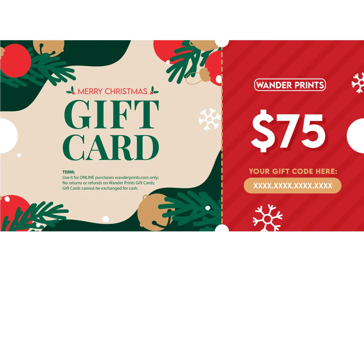 Wander Prints Christmas Gift Card - Image 3