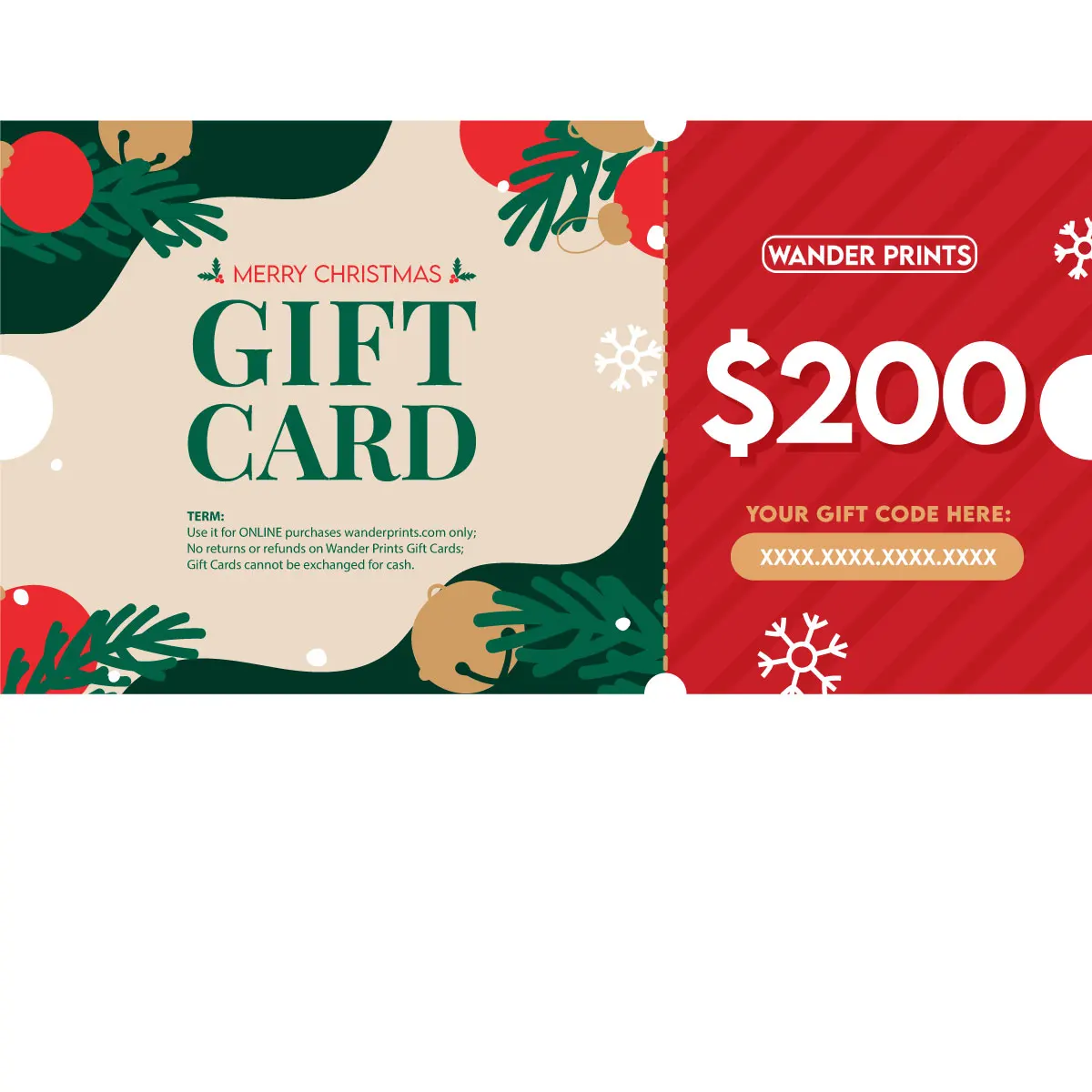 Wander Prints Christmas Gift Card - Image 5