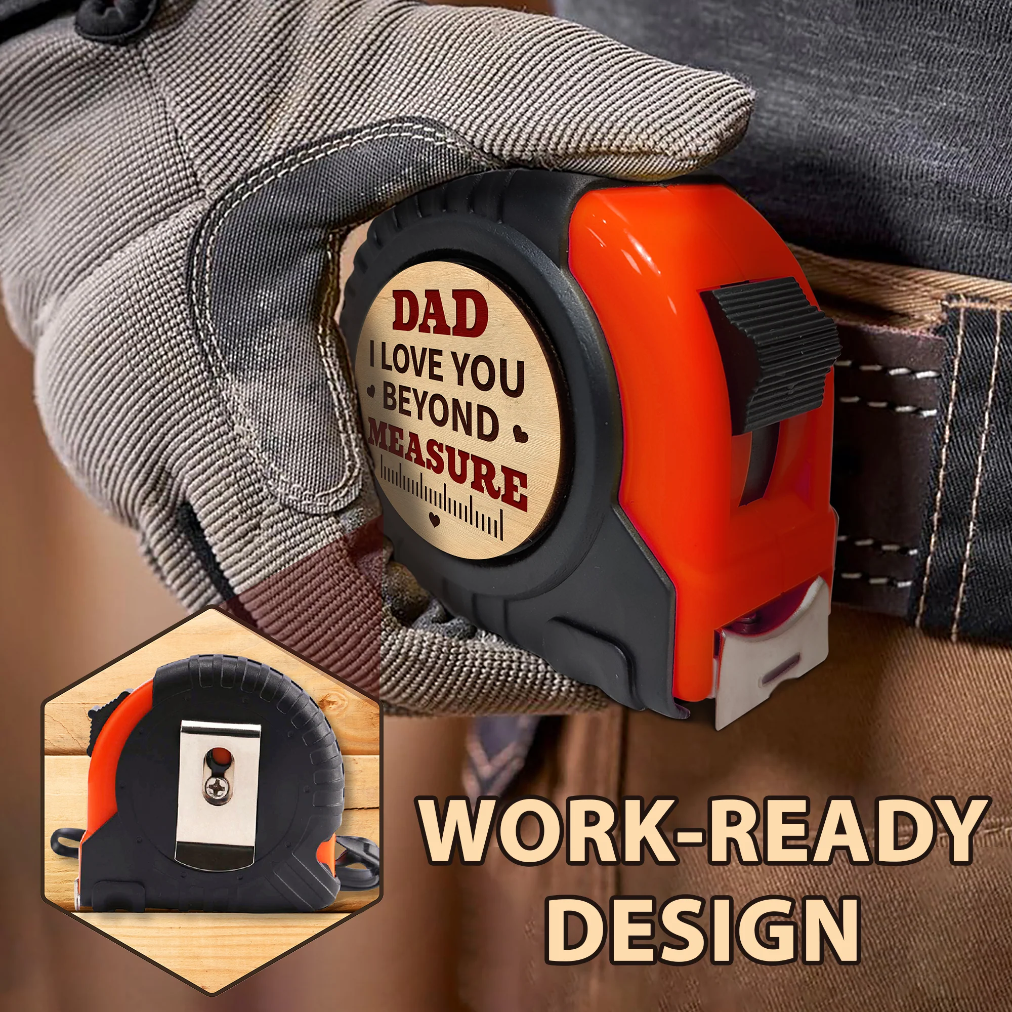 Wander Prints Gift For Dad - I Love You Beyond Measure Tape Measure - Father’s Day, Birthday, Christmas Gift AZCS - Image 5