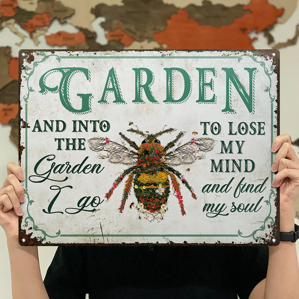 Wander Prints Gift For Gardening Lovers - Bee Rustic Metal Signs - Yard Decor, Birthday, Housewarming Gift AZCS - Image 6