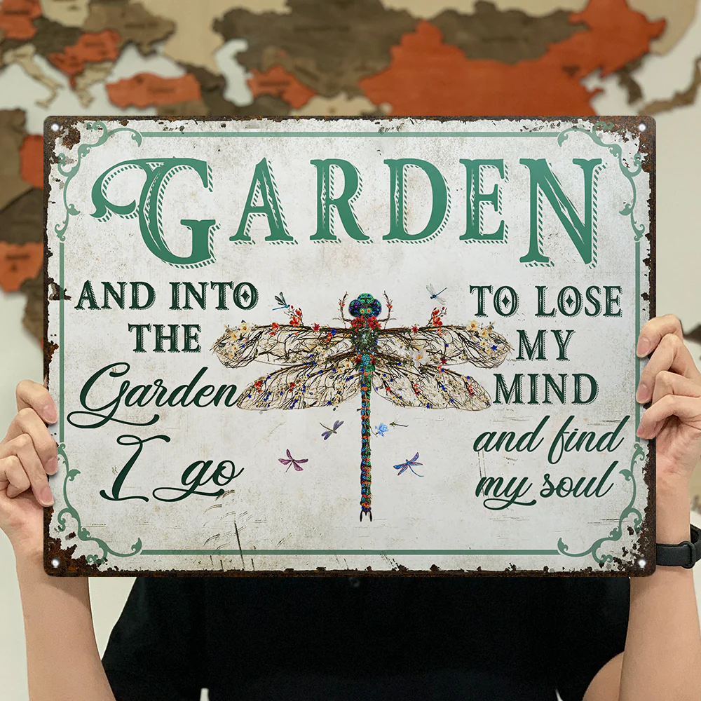 Wander Prints Gift For Gardening Lovers - Dragonfly Rustic Metal Signs - Yard Decor, Birthday, Housewarming Gift AZCS - Image 6