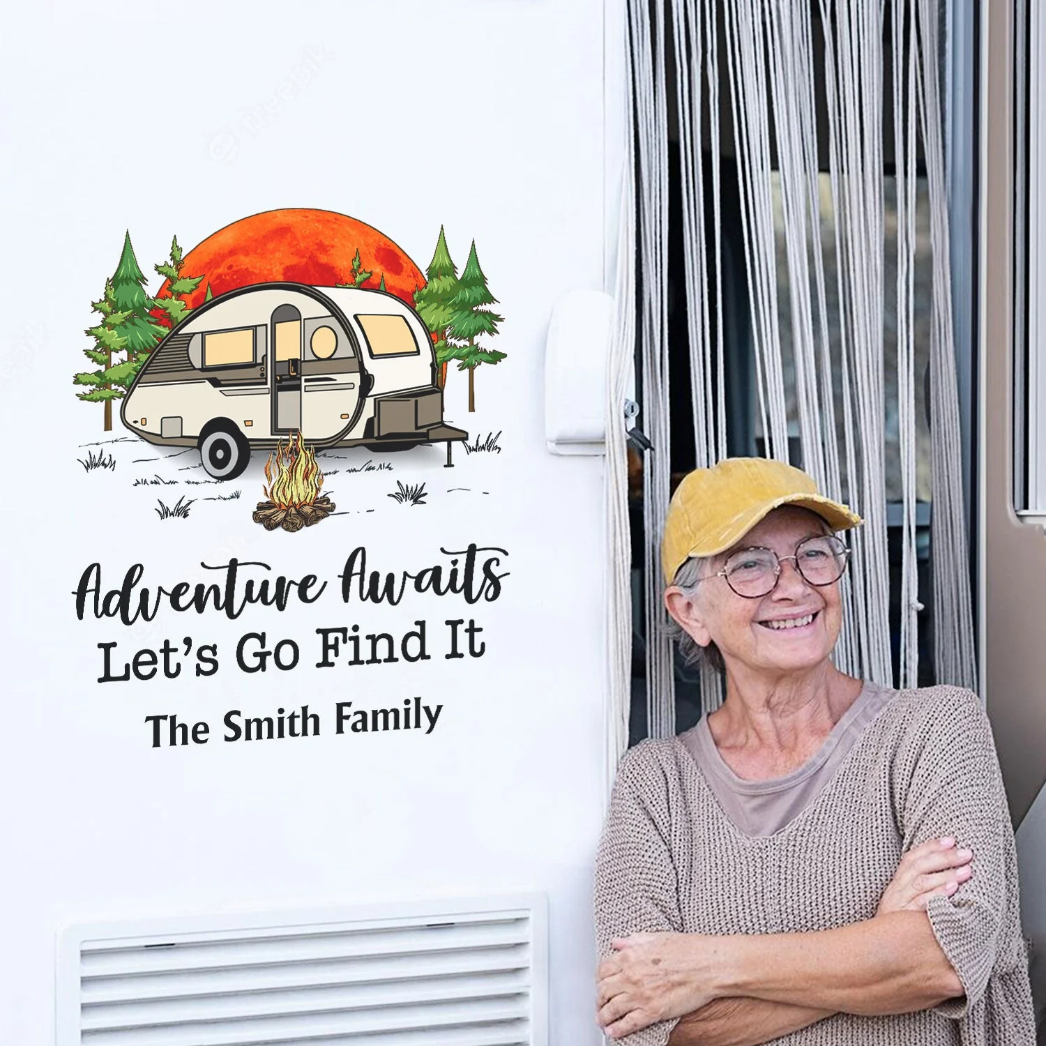 Wanderlust Find What You Love And Let It Save You - Gift For Camping Lovers - Personalized Camping Decal, Decor Decal - Image 5