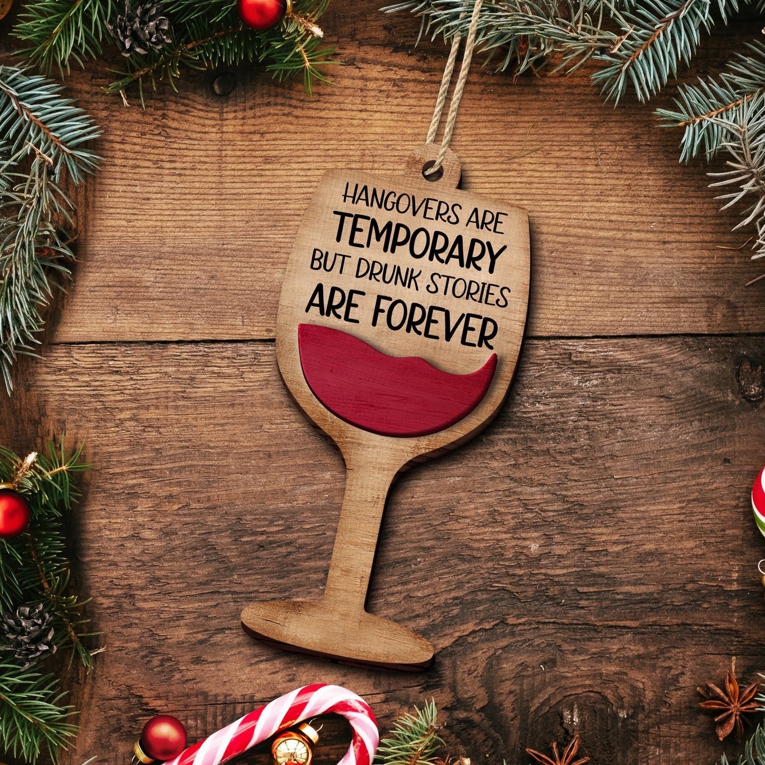 Warning The Girls Are Drinking Again - Christmas Gifts For Best Friends, Besties - Personalized 2-Layered Wooden Ornament - Image 5