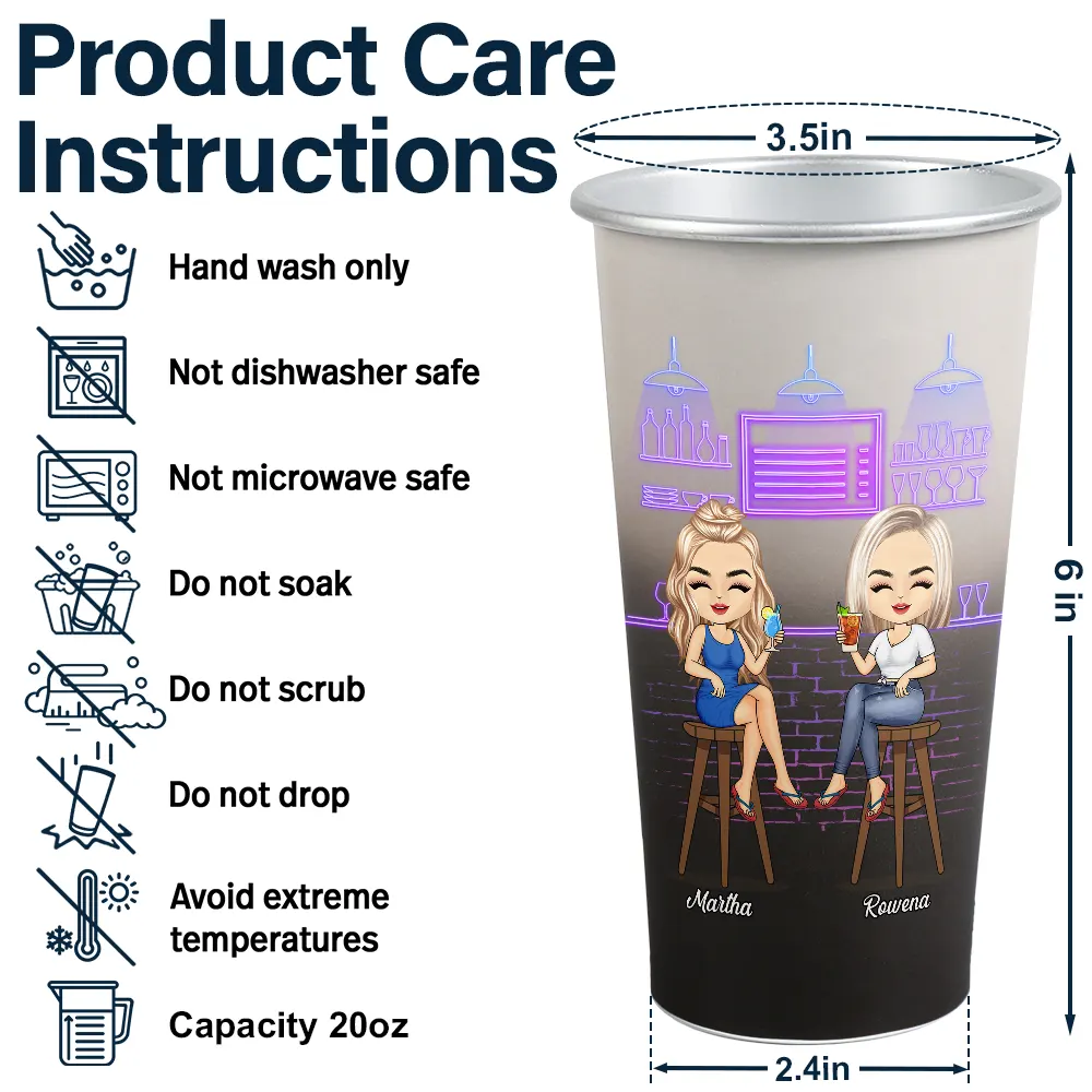 Warning! The Girls Are Drinking Again - Personalized Aluminum Color Changing Cup - Image 5