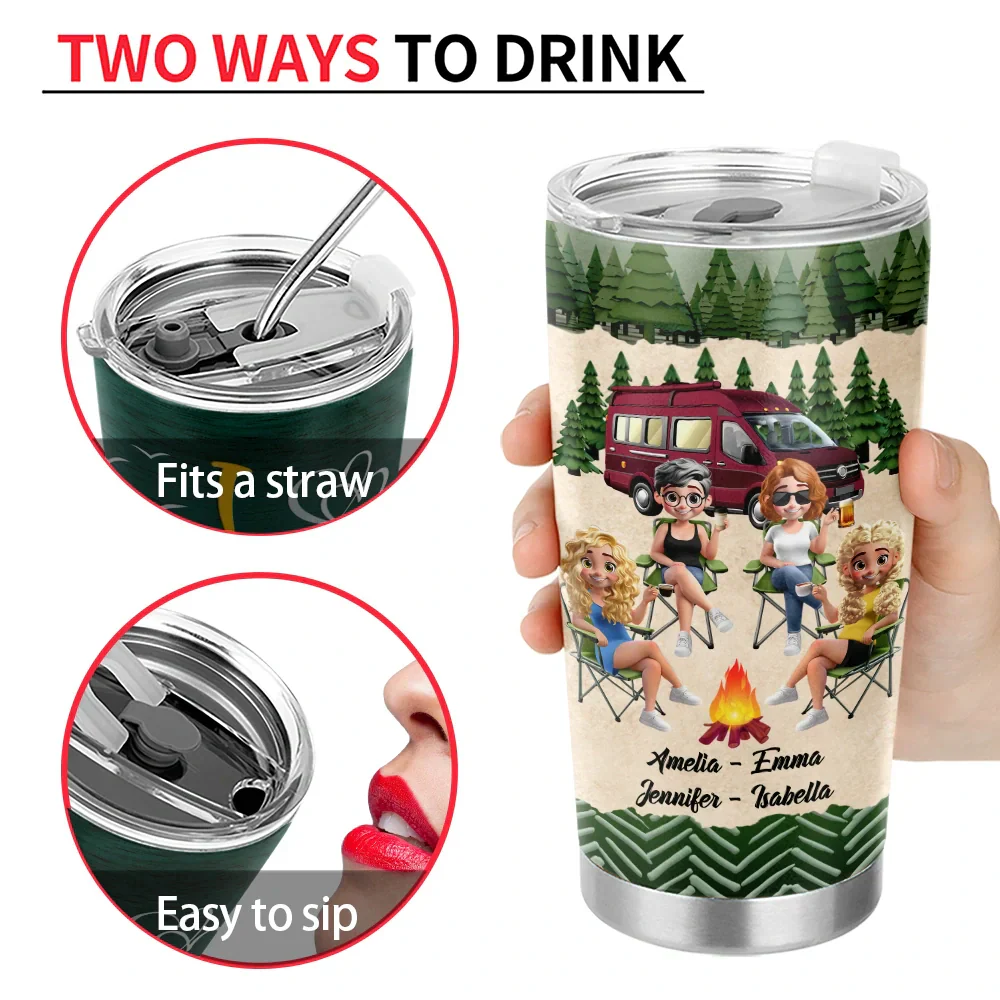 Warning The Girls Are Drinking Again - Personalized Tumbler - Image 4