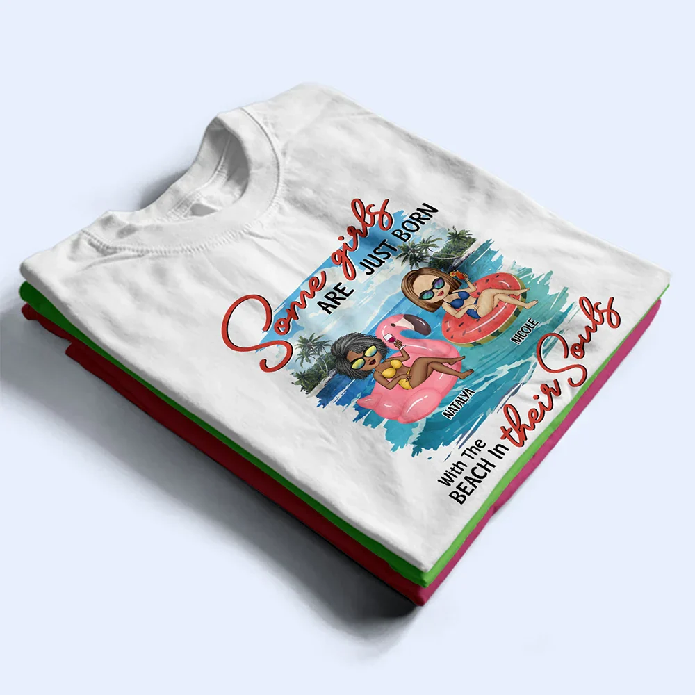Warning The Girls Are Drinking Again Summer Beach Vibe - Personalized T Shirt - Image 2