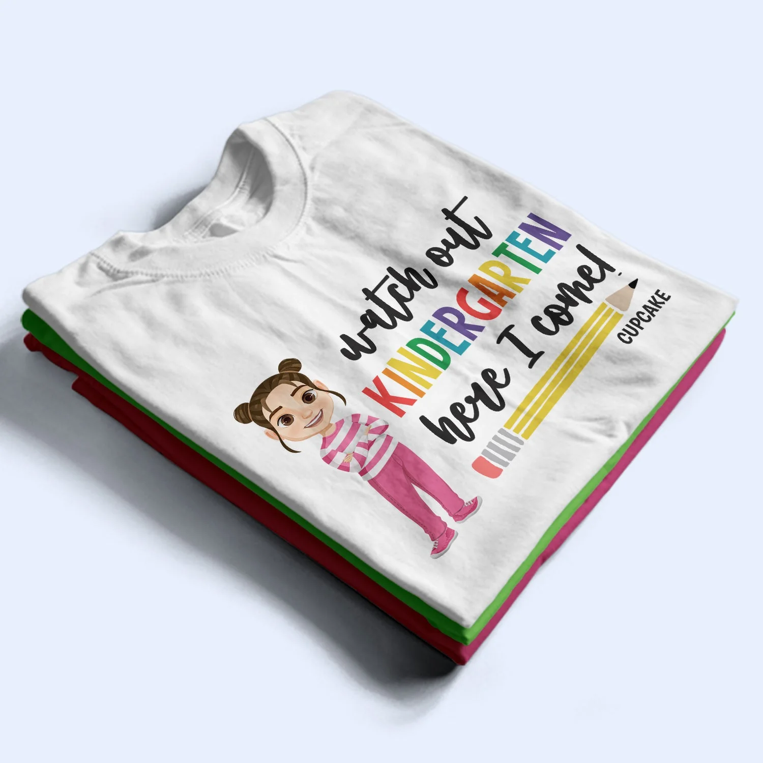 Watch Out Kindergarten Here I Come - Gift For Kids, Back To School - Personalized T Shirt - Image 2