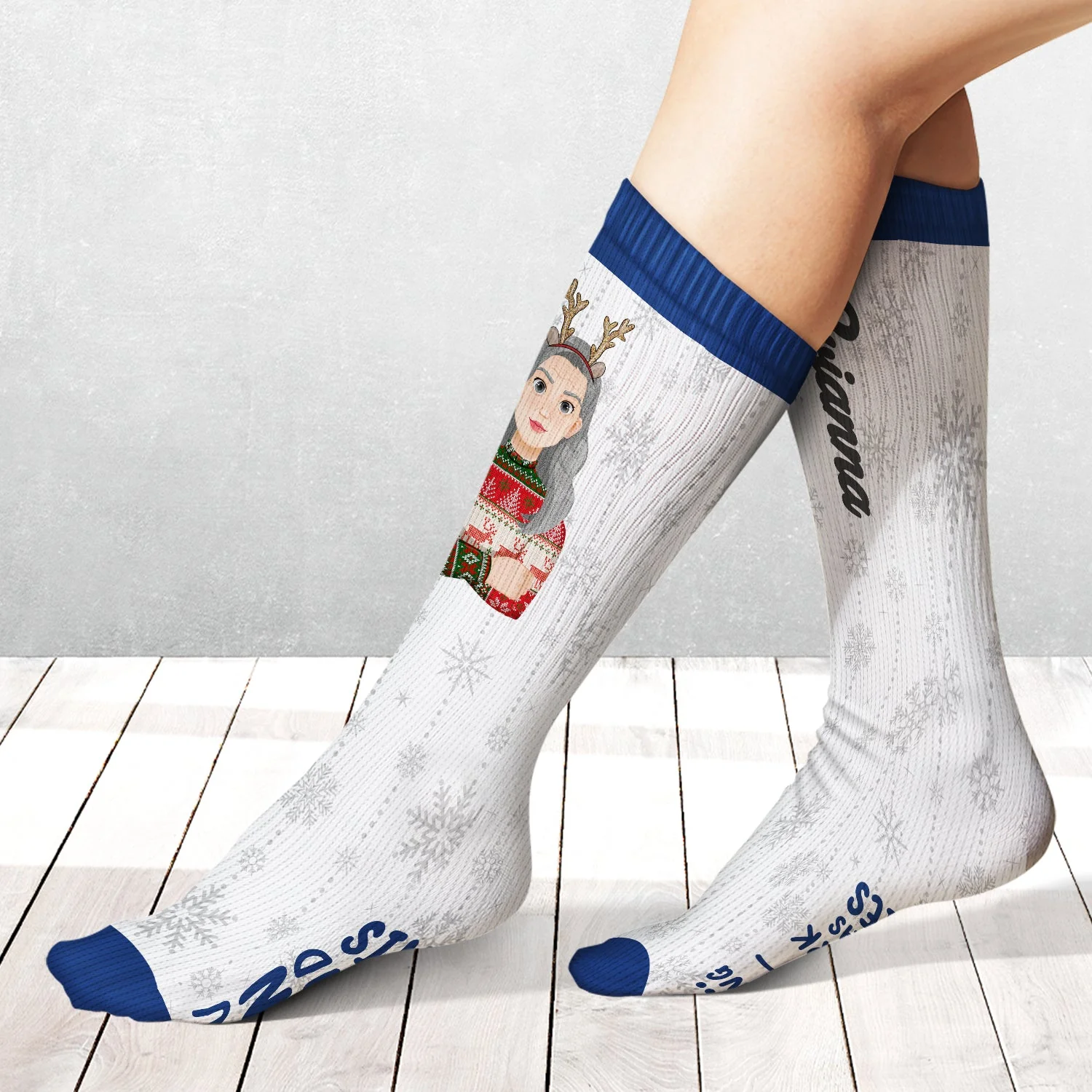 Watching Christmas Movies - Christmas Gift For Family - Personalized Socks - Image 3