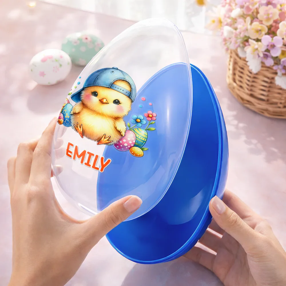 Watercolor Bunny Chick - Personalized Fillable Egg - Image 4