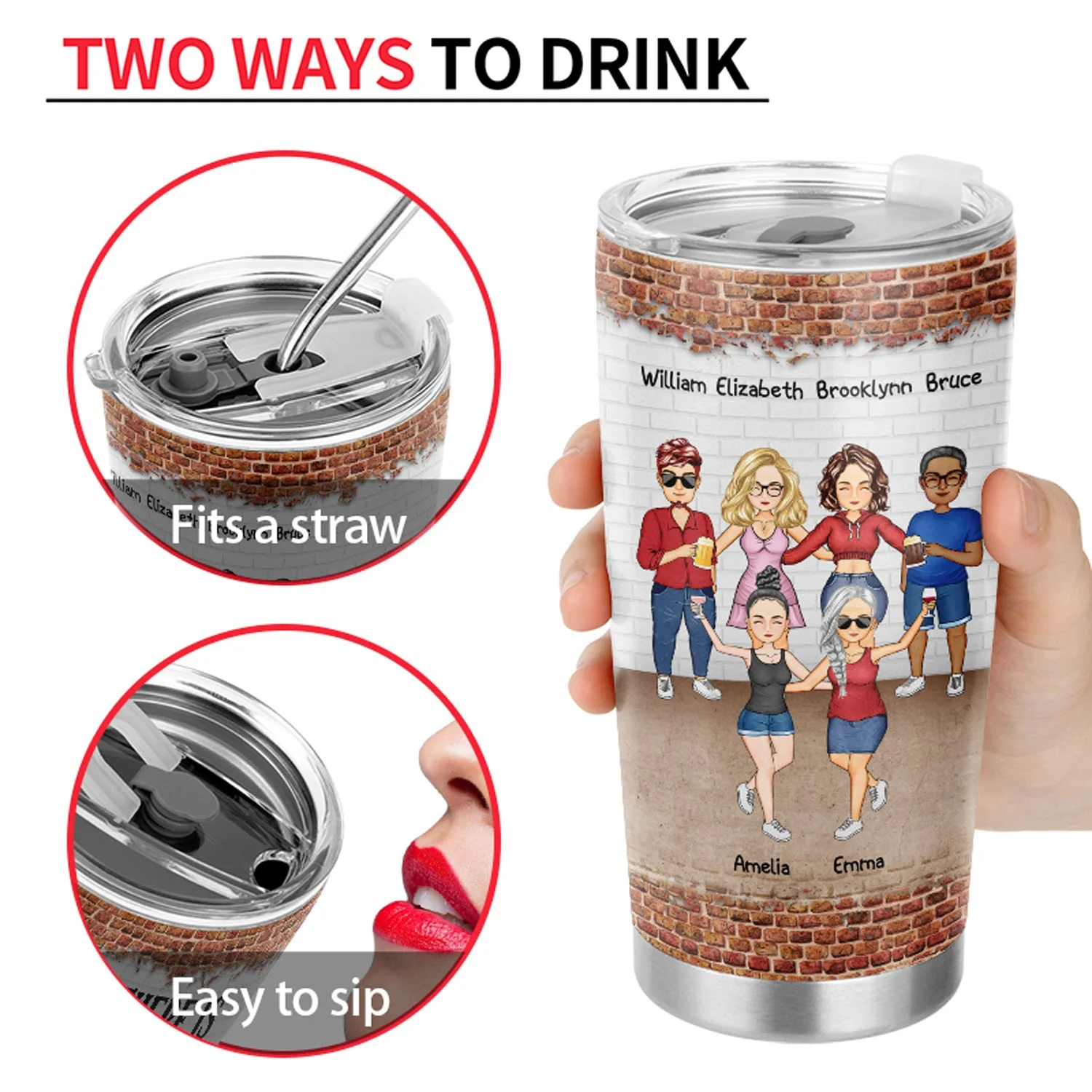 We Are More Than Friends We Are Like A Really Small Gang - Gift For Best Friends And Sisters - Personalized Custom Tumbler - Image 4