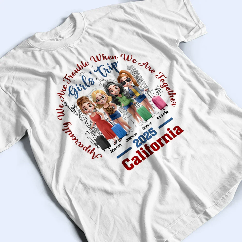We Are Trouble When We Are Together - Personalized T Shirt - Image 3