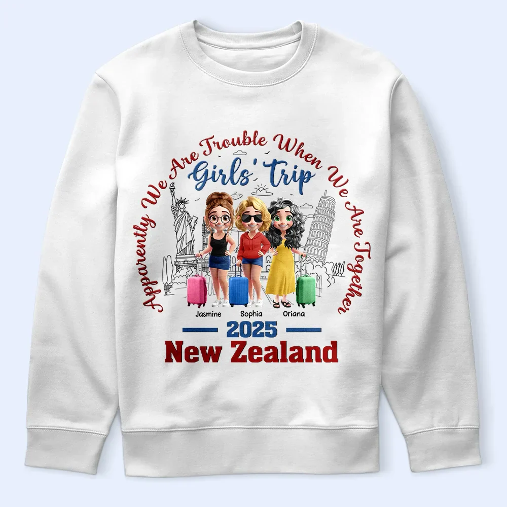 We Are Trouble When We Are Together - Personalized T Shirt - Image 5