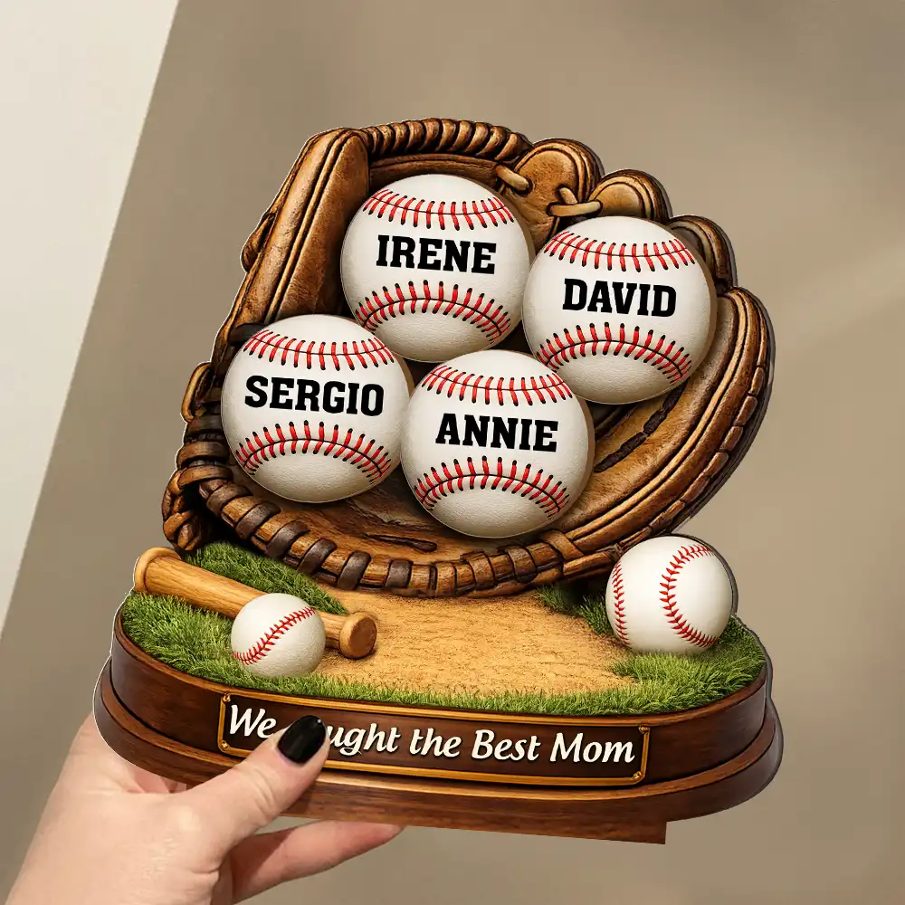 We Caught The Best Mom Icon - Personalized Custom Shaped 2-Layered Wooden Plaque - Image 3