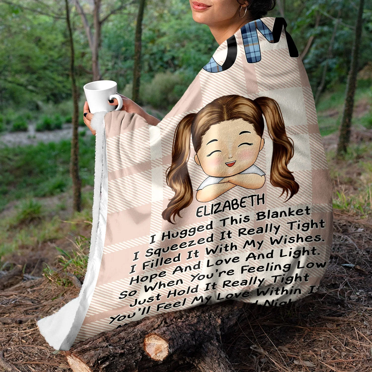 We Filled It With Our Wishes - Loving Gifts For Grandma, Grandmother, Mom - Personalized Fleece Blanket - Image 3