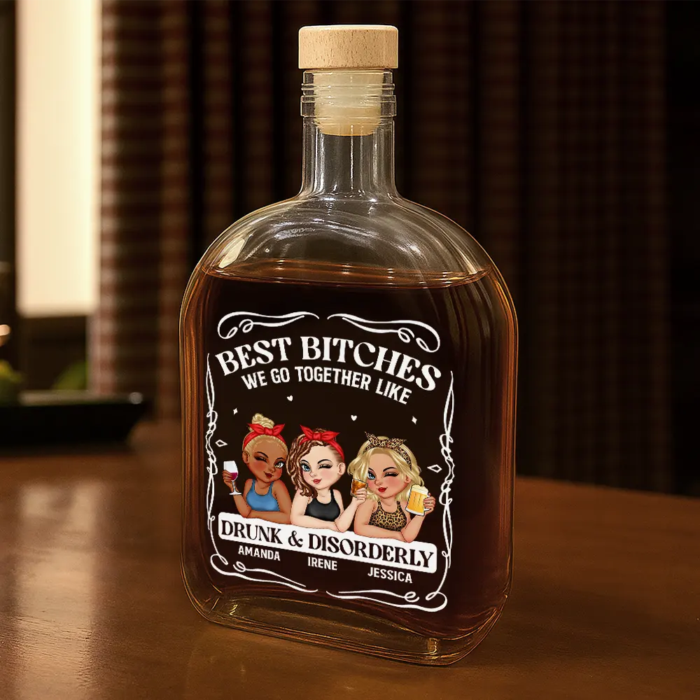 We Go Together Like Drunk And Disorderly - Personalized Whiskey Bottle - Image 2