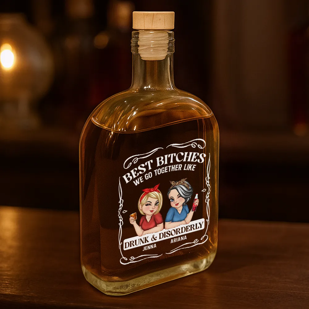 We Go Together Like Drunk And Disorderly - Personalized Whiskey Bottle - Image 3