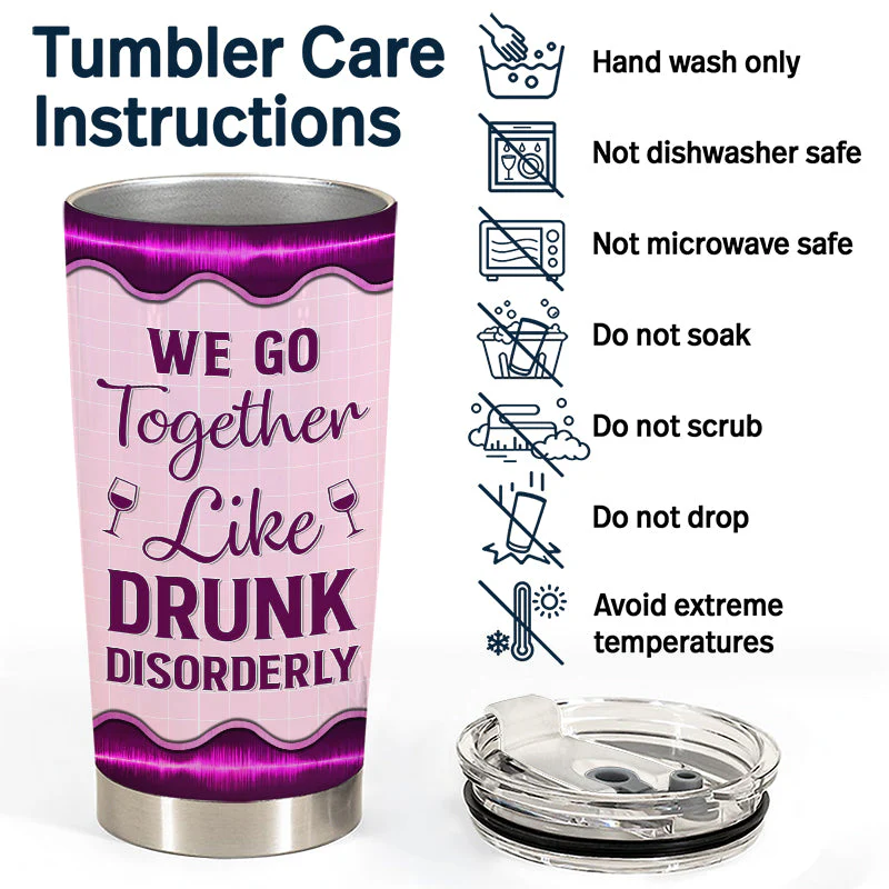 We Go Together Like Drunk - Gift For Besties, BFF - Personalized Custom Tumbler - Image 5