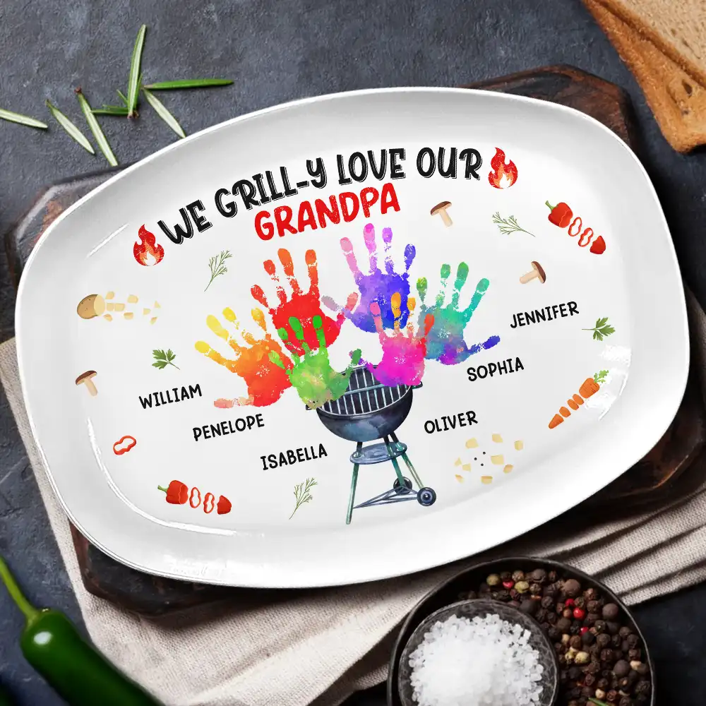 We Grill-y Love - Personalized Plate - Image 2