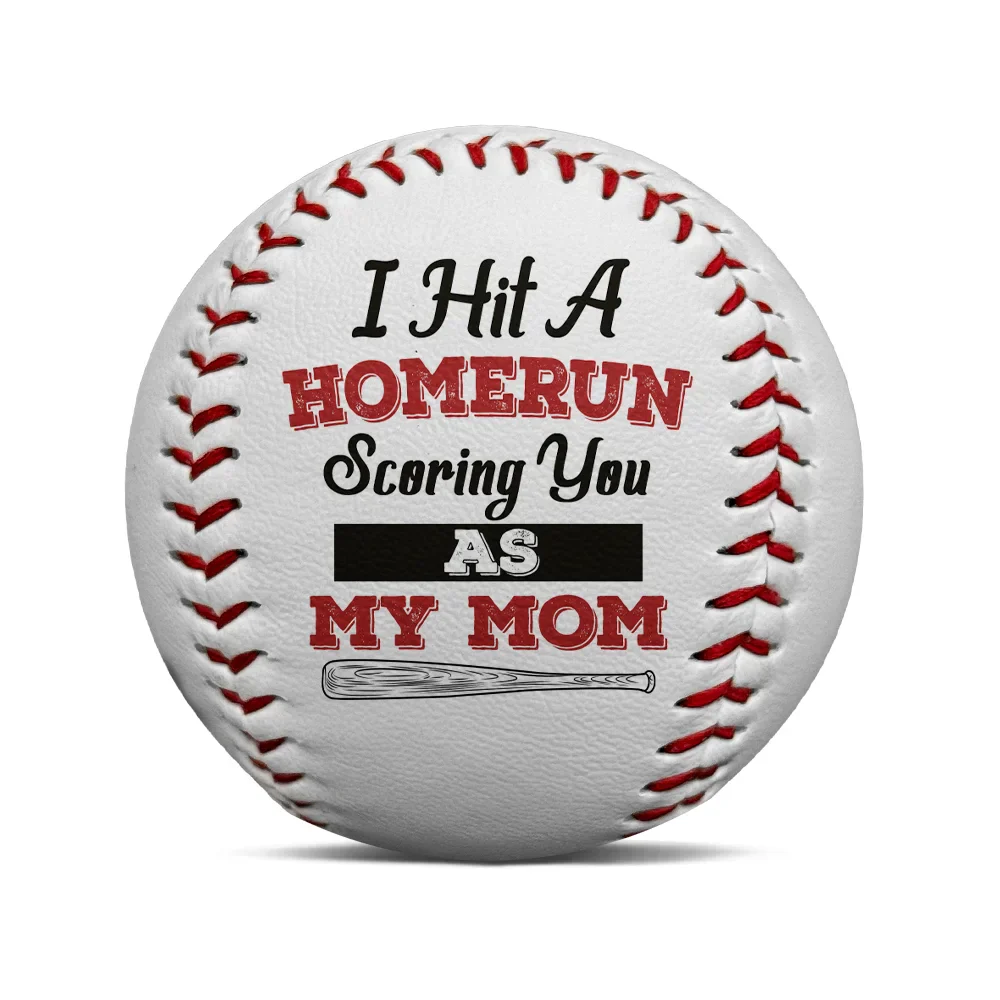 We Hit A Homerun Scoring As Our Mom - Personalized Baseball, Softball - Image 2