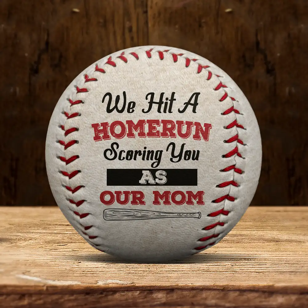 We Hit A Homerun Scoring As Our Mom - Personalized Baseball, Softball - Image 5