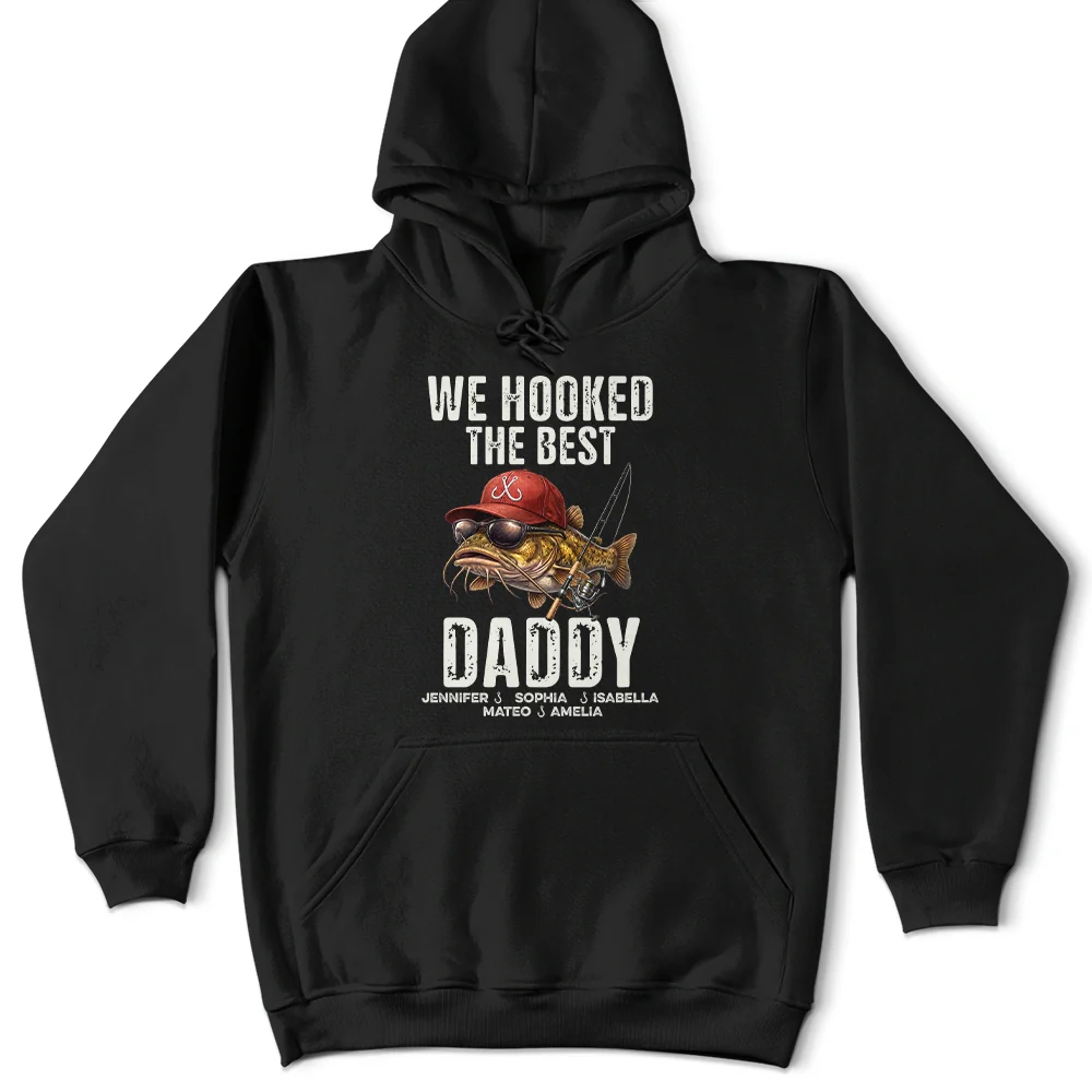 We Hooked The Best Dad Grandpa - Personalized T Shirt - Image 6