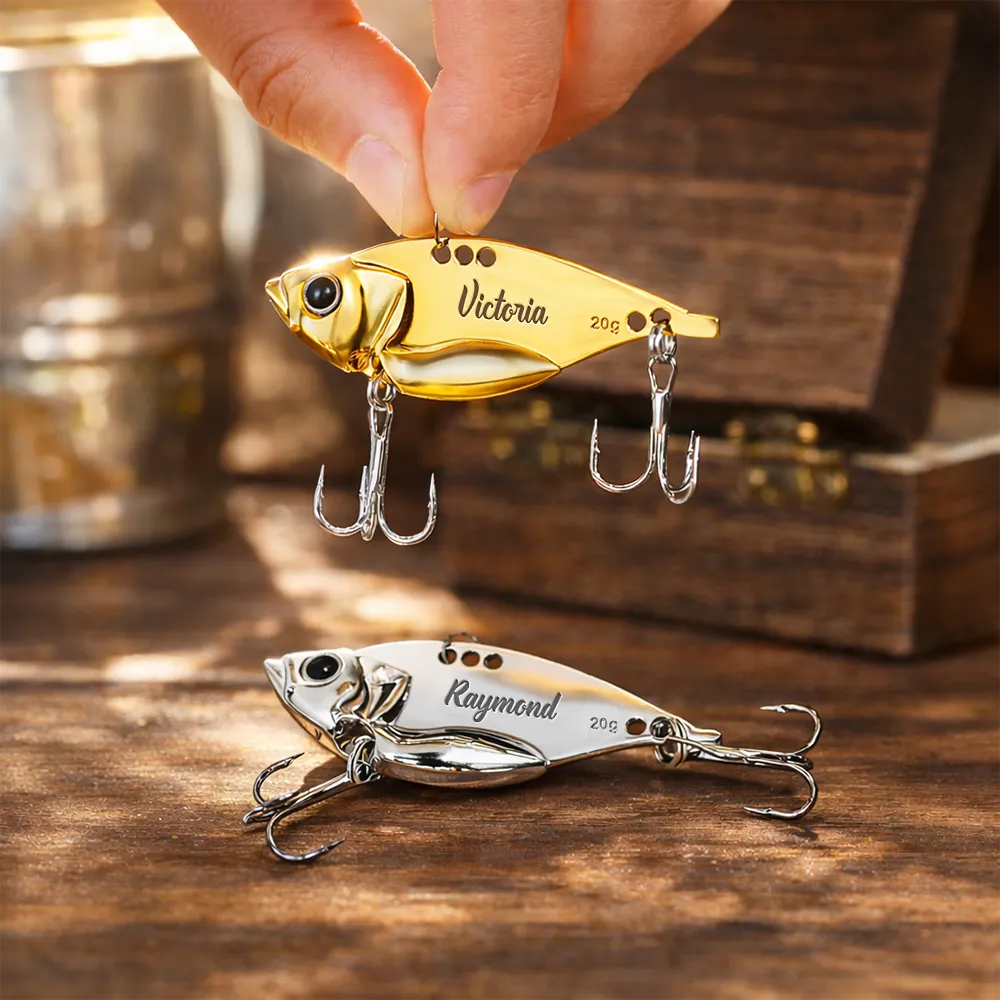 We Hooked The Best Dad - Personalized Metal Fish Lure Set - Image 5