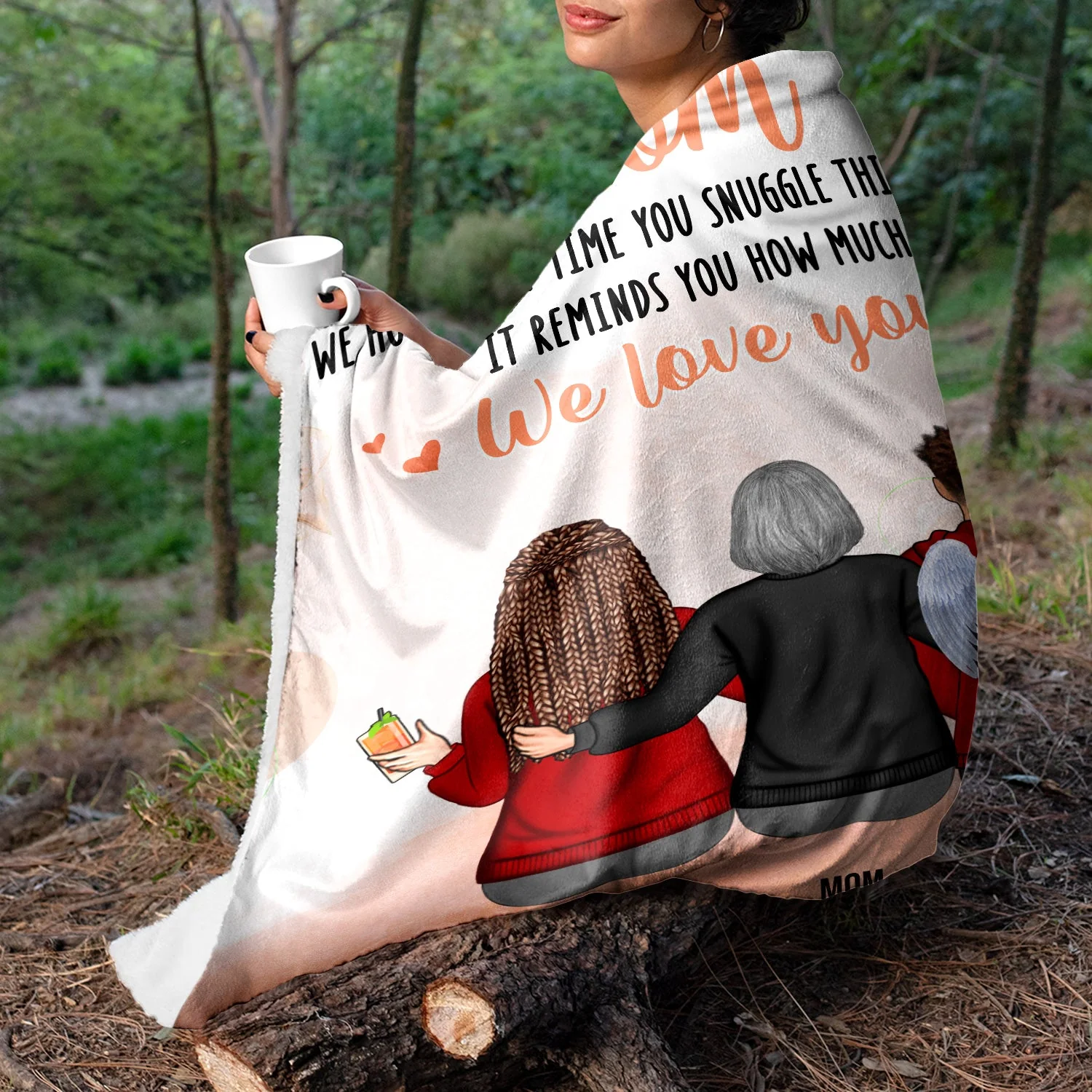 We Hope Every Time You Snuggle This Blanket - Gift For Mom, Grandma - Personalized Custom Fleece Blanket - Image 3