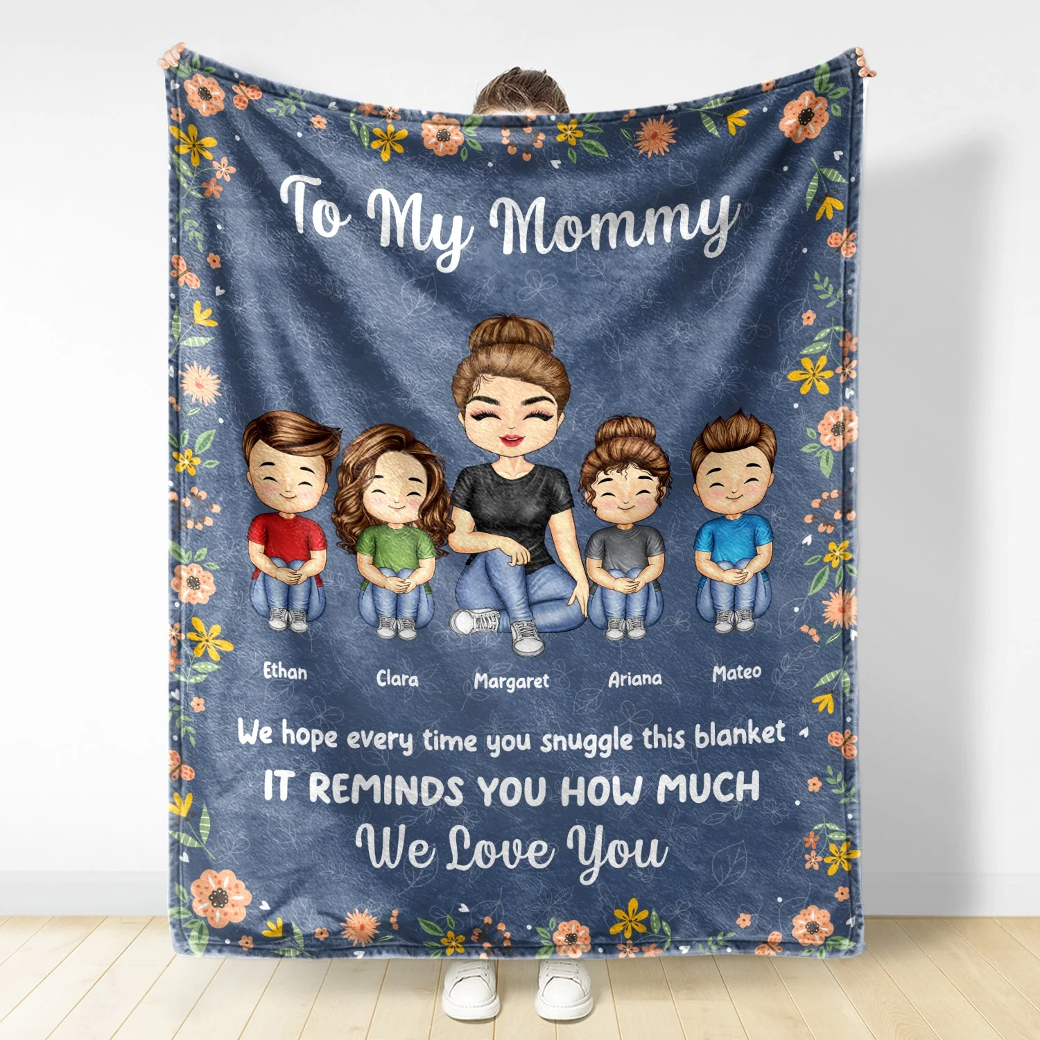 We Hope Every Time You Snuggle This Blanket - Gift For Mom, Grandma - Personalized Fleece Blanket - Image 2