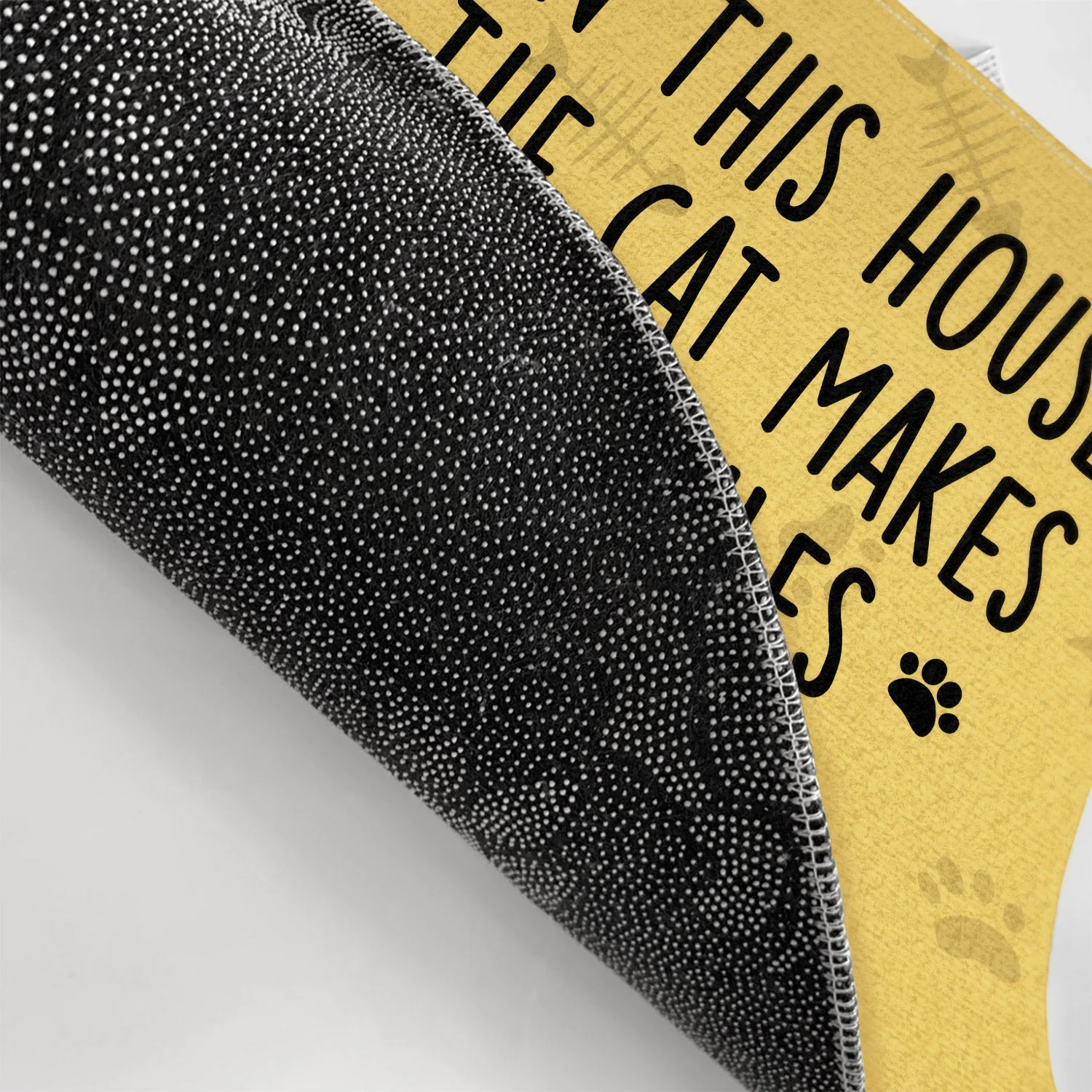 We Rule The House Cat Version - Home Decor, Birthday, Funny, Housewarming Gift For Cat Lovers - Personalized Doormat - Image 3