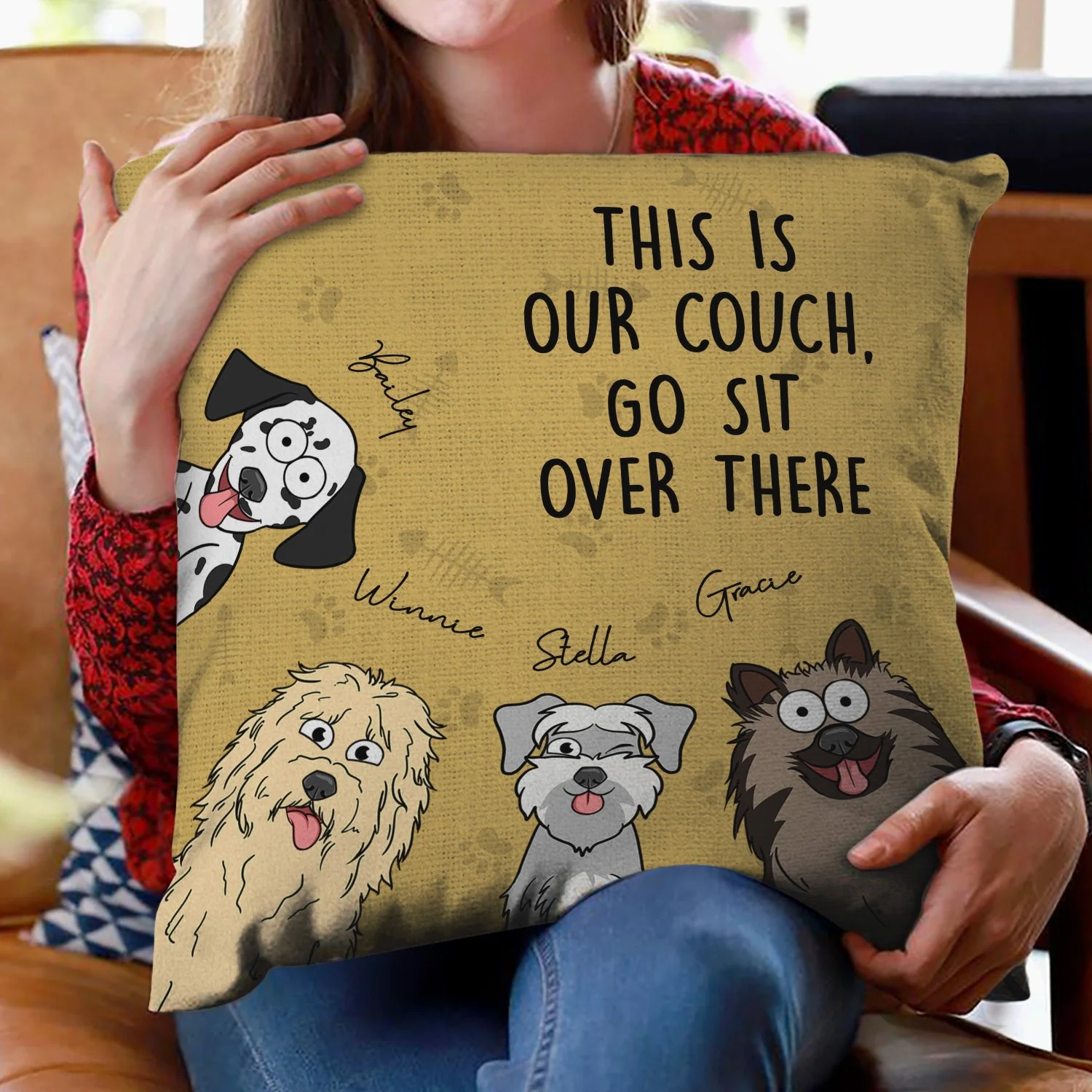 We Rule The House Funny Dog Version - Home Decor, Birthday, Funny, Housewarming Gift For Dog Lovers - Personalized Pillow - Image 2