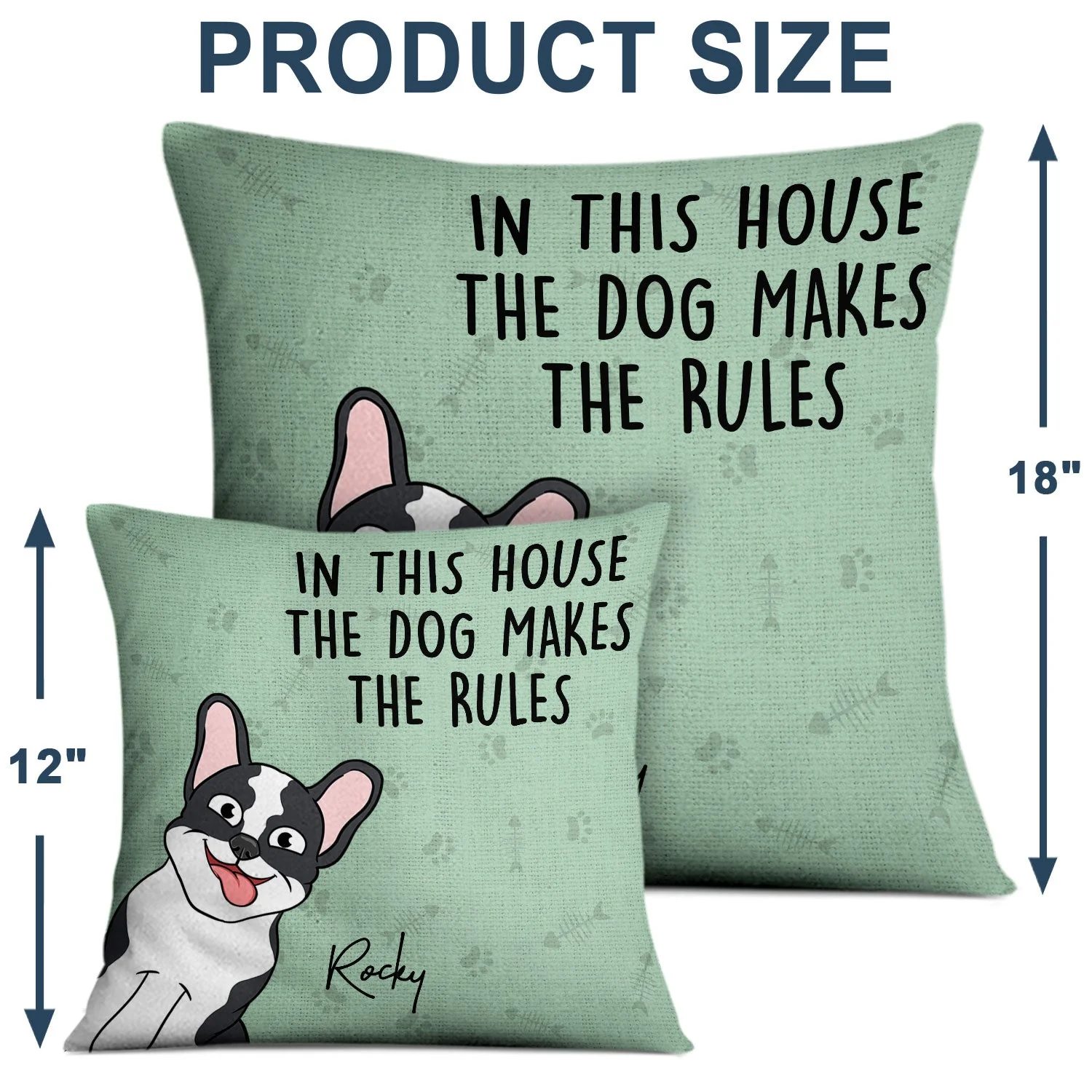 We Rule The House Funny Dog Version - Home Decor, Birthday, Funny, Housewarming Gift For Dog Lovers - Personalized Pillow - Image 4