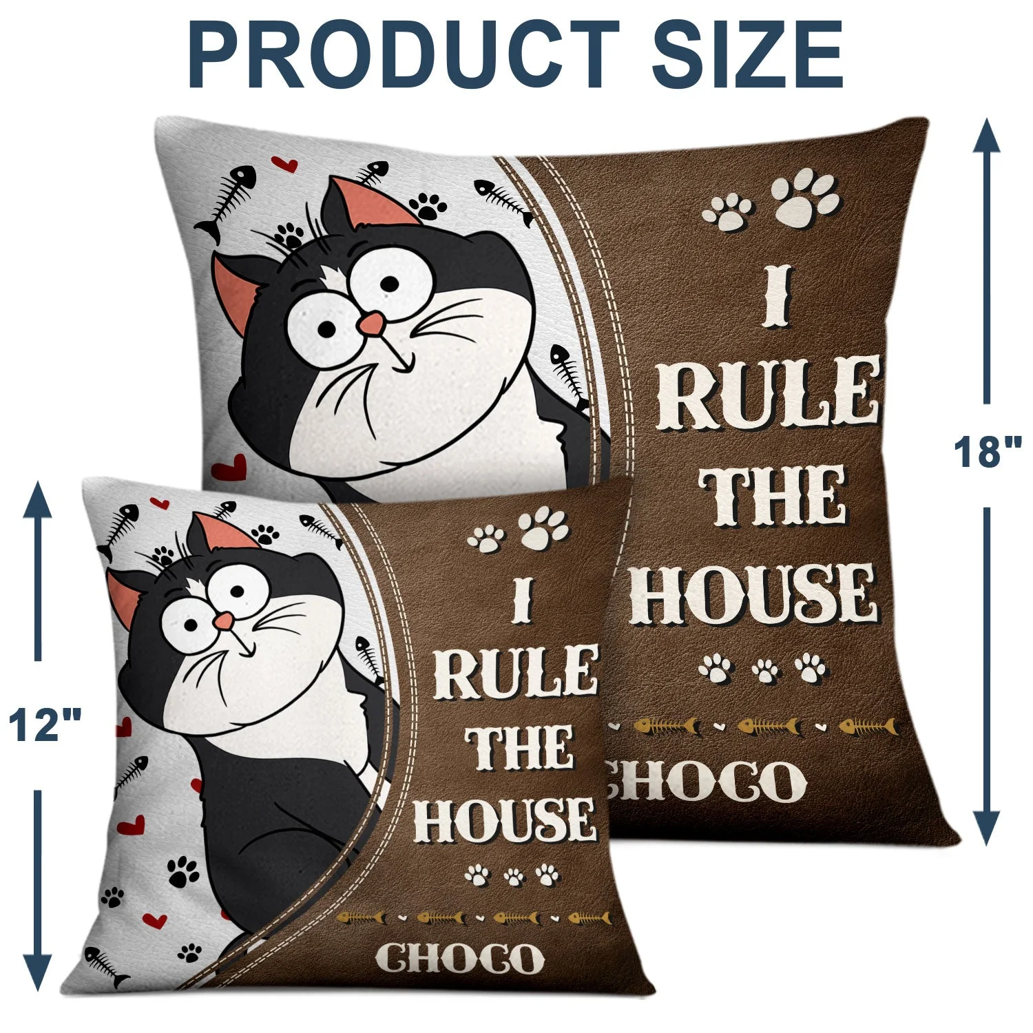 We Rule The House - Home Decor Gift For Pet Lovers, Dog Lovers, Cat Lovers - Personalized Pillow - Image 4