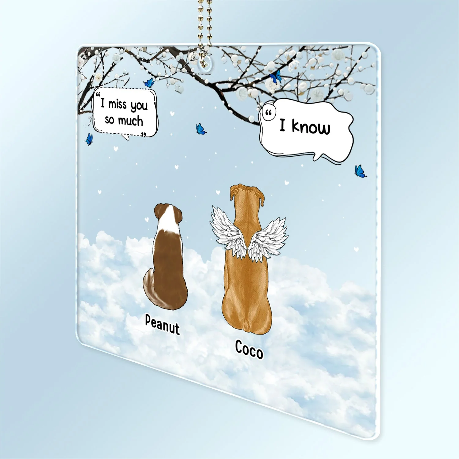 We Still Talk About You - Memorial Gift For Pet Lovers - Personalized Acrylic Car Hanger - Image 2