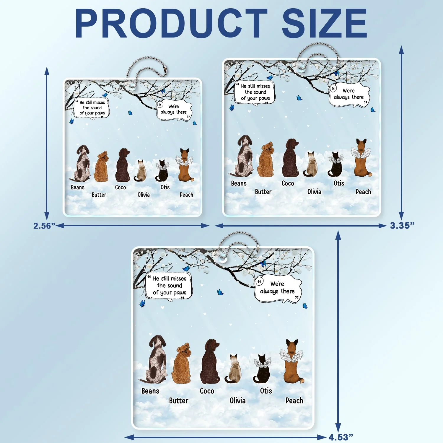 We Still Talk About You - Memorial Gift For Pet Lovers - Personalized Acrylic Car Hanger - Image 4